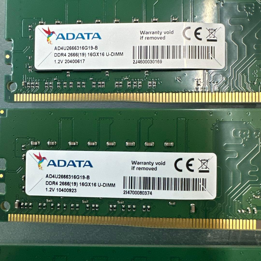 メモリー 26.ADATA DDR4 64GB 16GB*4 DDR4 2666MHz