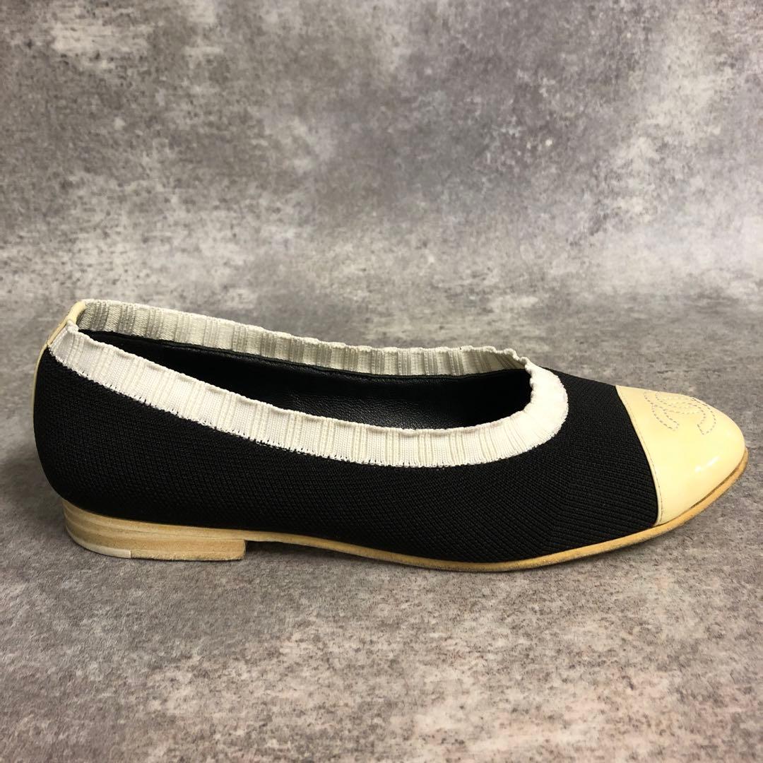 ■ CHANEL シャネル パンプス バレエシューズ G34350 ココマーク