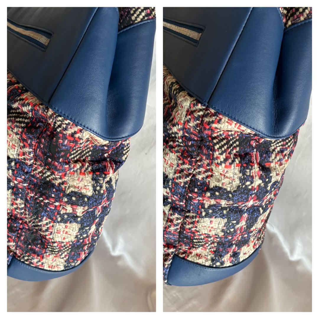 yoshi 様♡CHANEL ツイード　ナイロン　トートバッグ