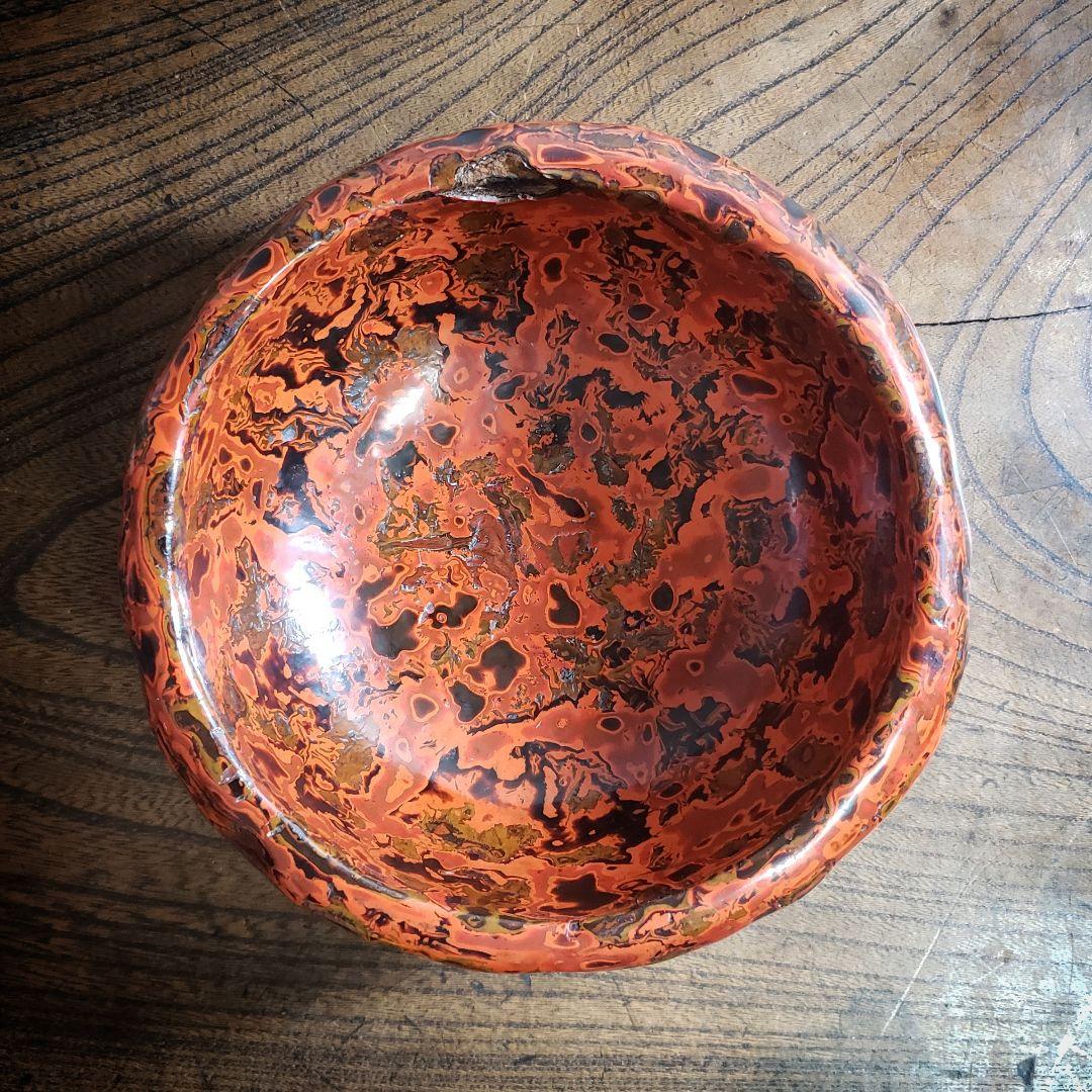 会津塗り　天然木　乾漆鉢　漆器　菓子鉢　小物入れ　会津漆師道具　訳あり　割れ