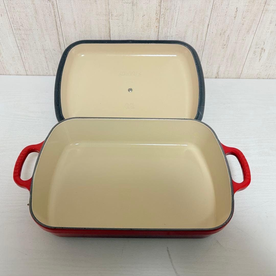 LE CREUSET ココットレクタンギュラー　29cm チェリーレッド