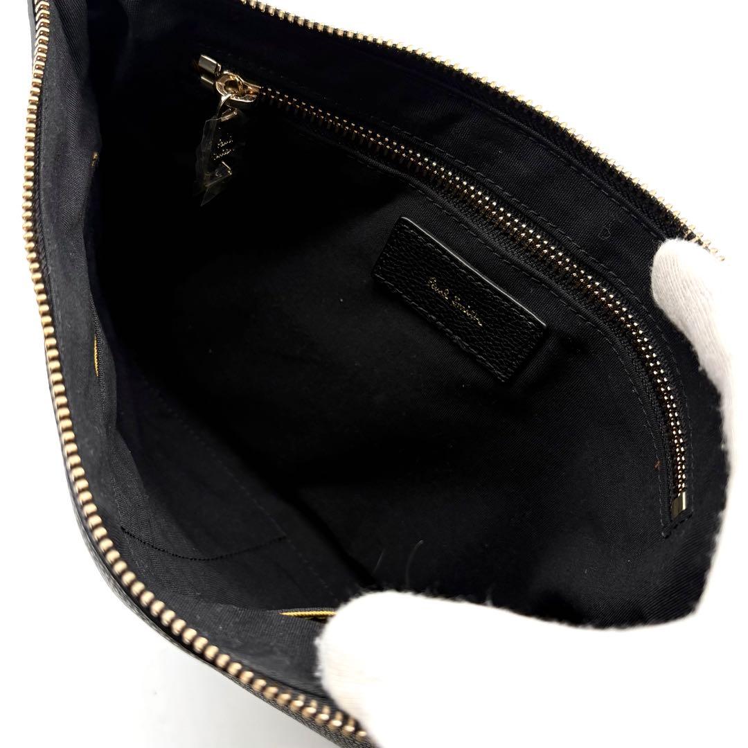 【未使用級】ポールスミス インレイドスト 2way ショルダーバッグ レザー 黒