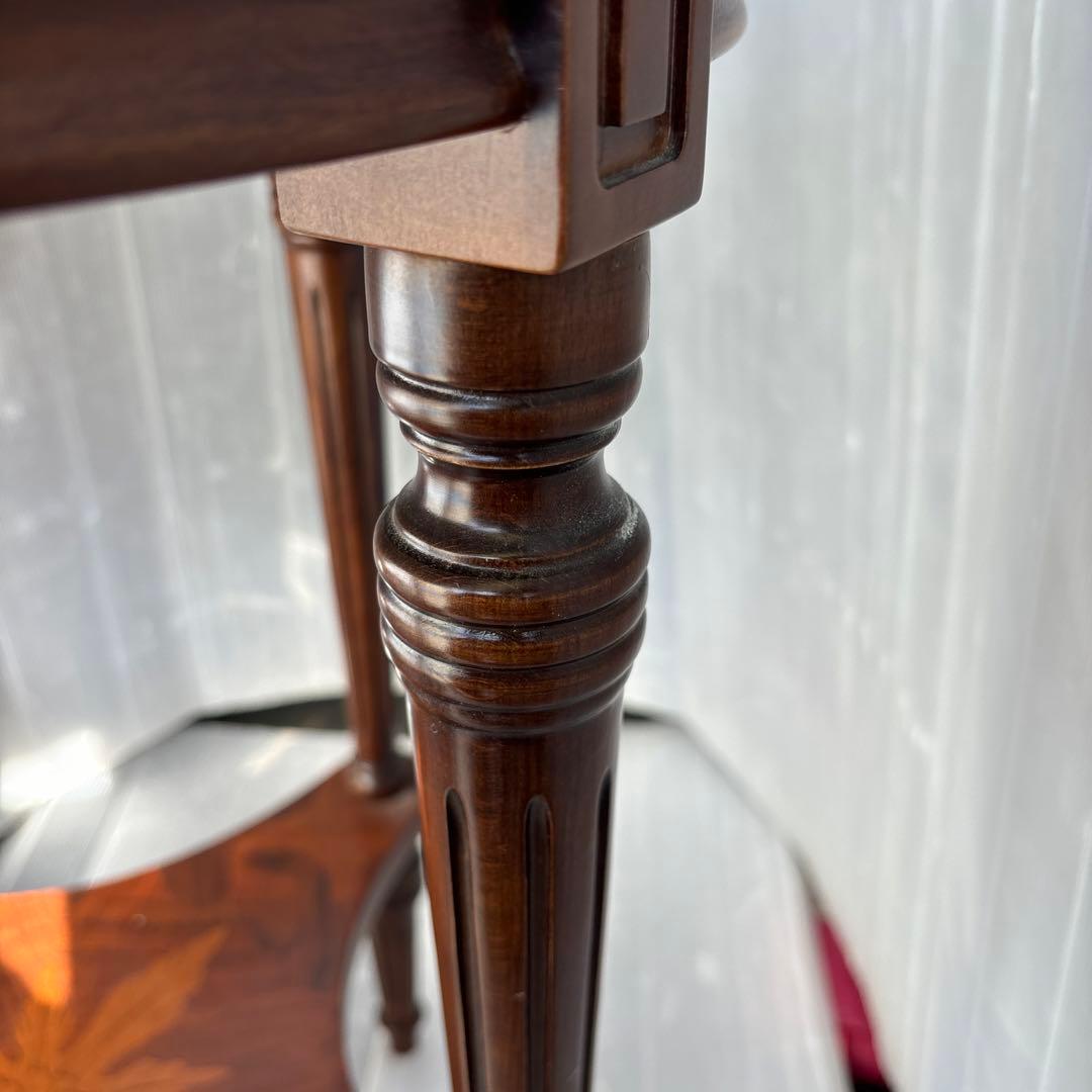 イタリア製象嵌？　サイドテーブル　花台