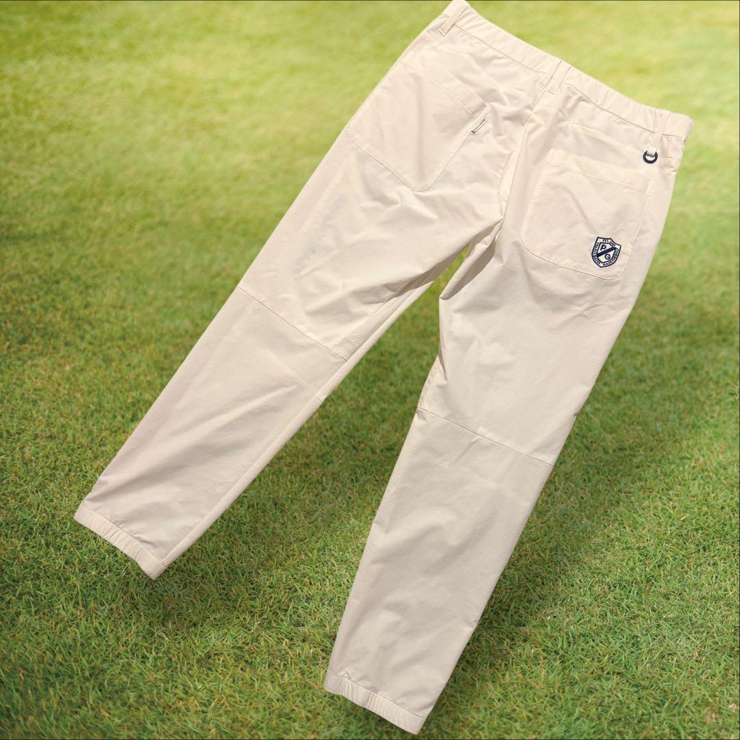 美品　パーリーゲイツ　ジョガーパンツ　XL〜XXL相当 白　ホワイト　ドライ素材