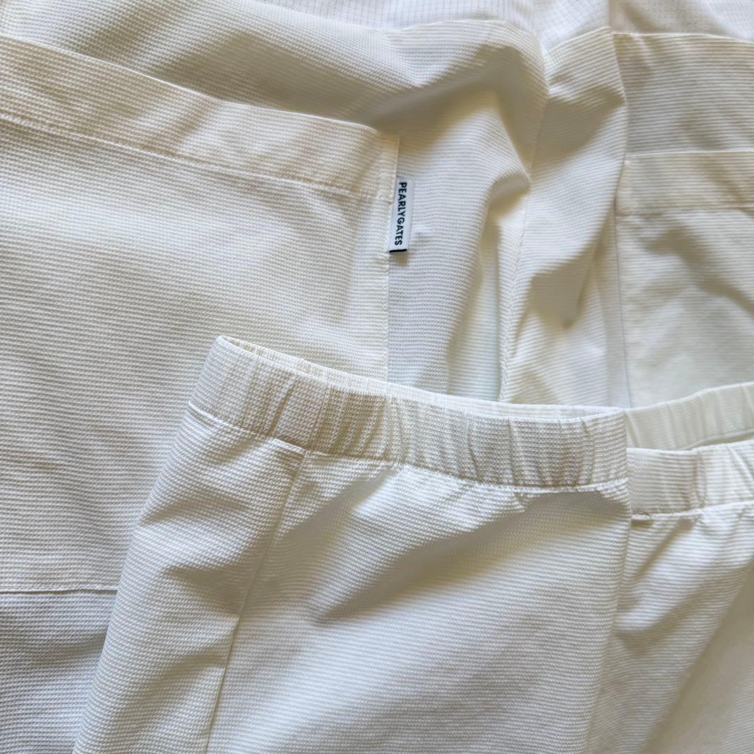 美品　パーリーゲイツ　ジョガーパンツ　XL〜XXL相当 白　ホワイト　ドライ素材