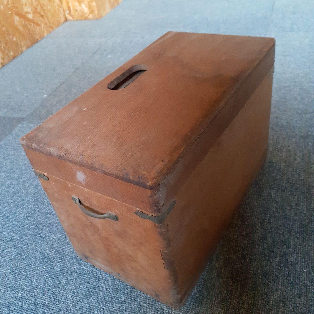 アンティーク　レトロ　木箱　洋裁箱　薬箱　裁縫箱　道具箱