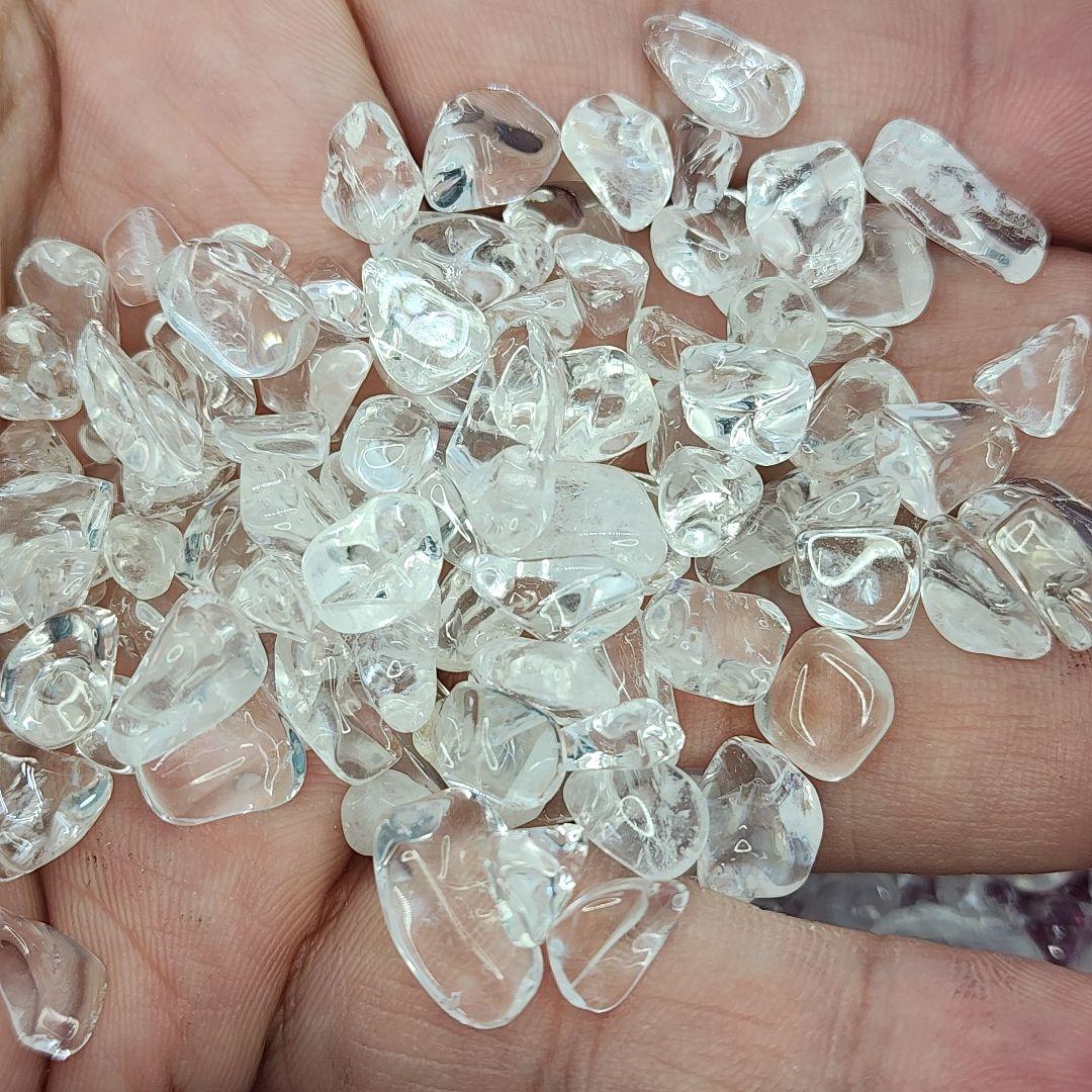 ヒマラヤ産水晶さざれ石とライモナイト入りクォーツボウル 浄化セット