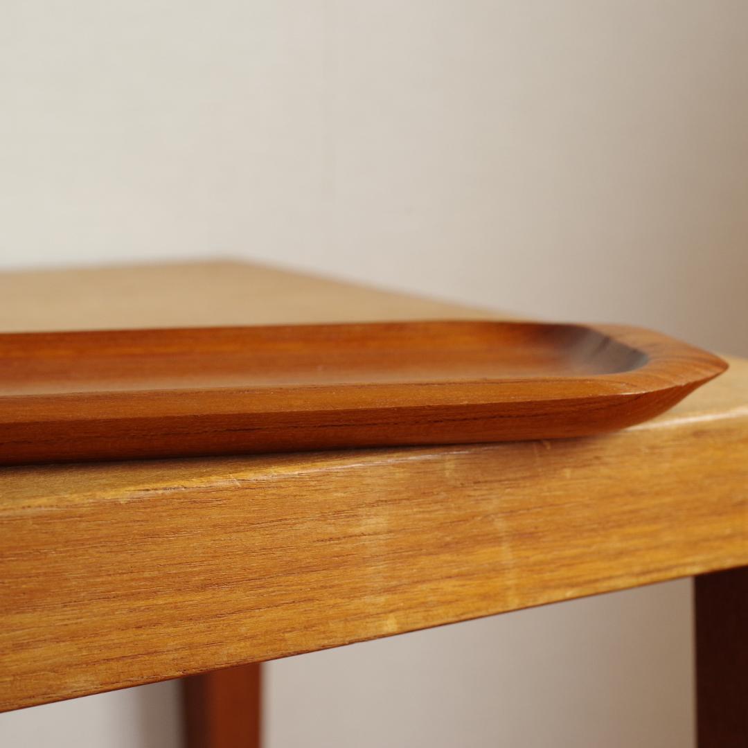 スウェーデン製 チーク 小物入れ 木製 トレイ プレート トレー お盆 北欧