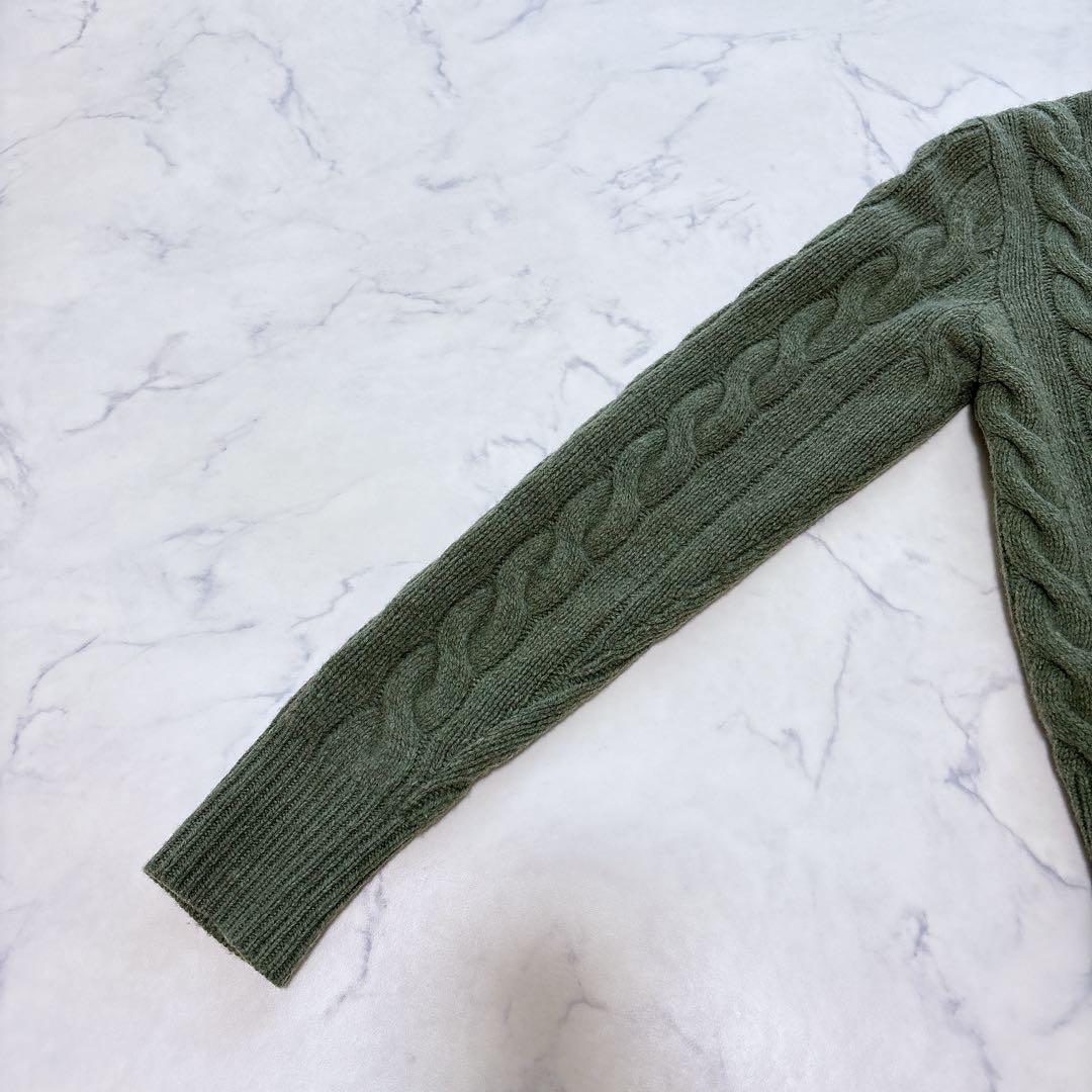 現行 RALPH LAUREN ラルフローレン ケーブル カシミヤ カーディガン