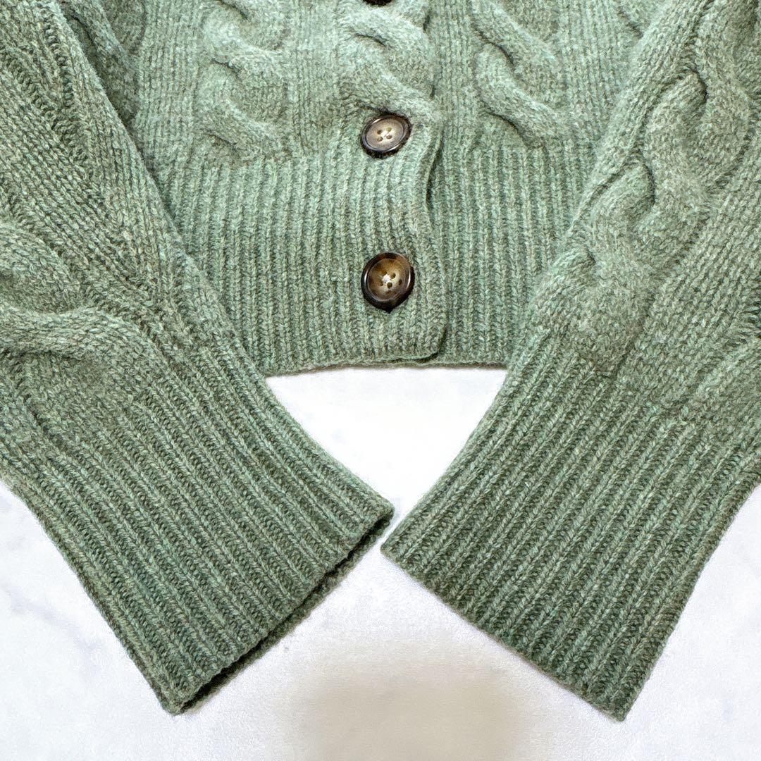 現行 RALPH LAUREN ラルフローレン ケーブル カシミヤ カーディガン