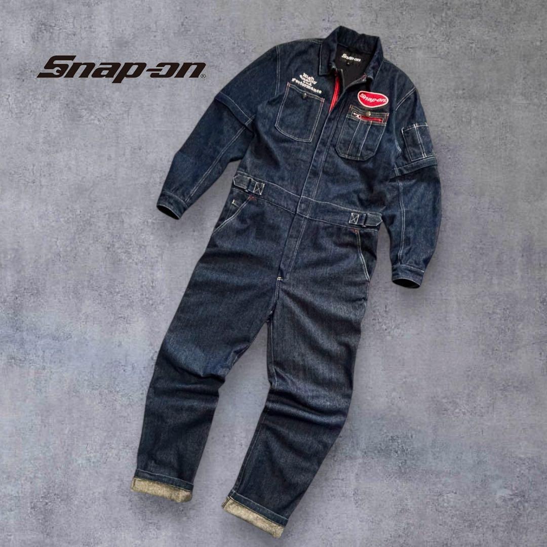 Snap-on 2WAYデニムジャンプスーツ/ツナギ/オールインワン