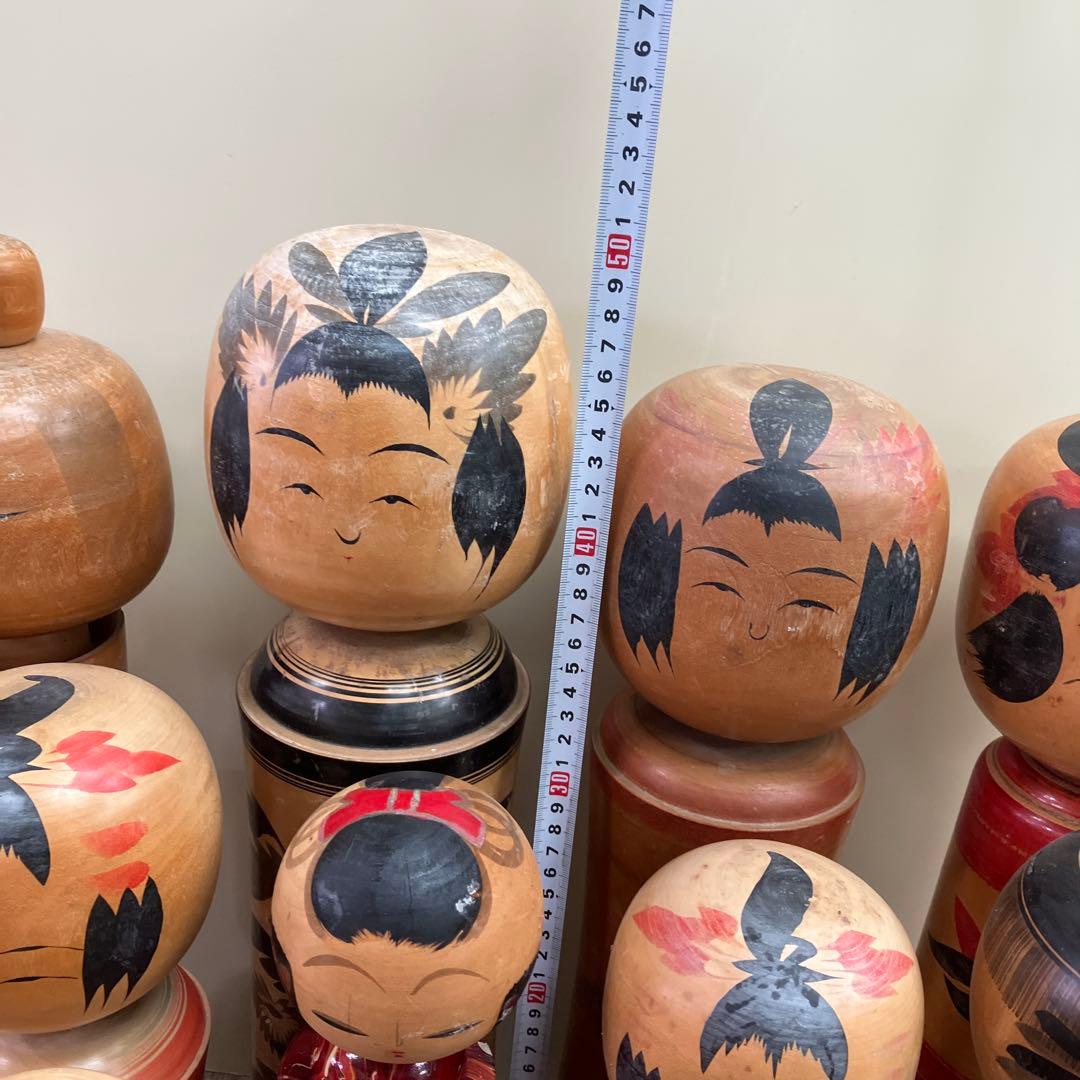 D-2 昭和レトロ 伝統工芸 伝統こけし 12体セット まとめ売り 郷土玩具