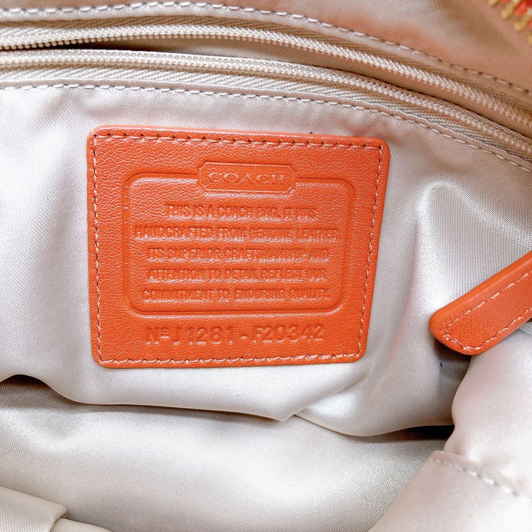 バッグ Coach Ashley Satchel Bag Orange y2k Rare