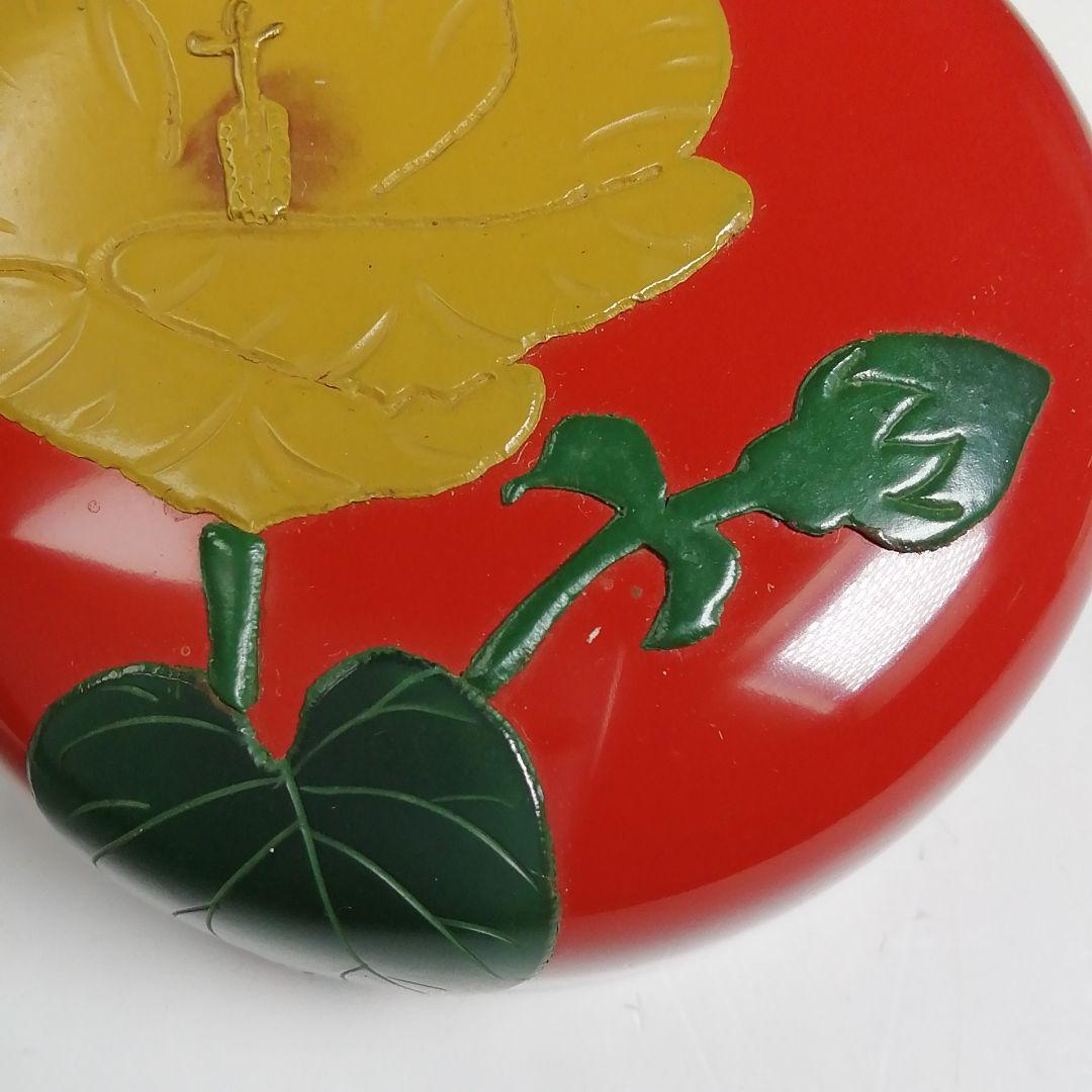 Ｔ９９７　棗　『ゆうなの花』『朱塗』『琉球漆器』　木箱　茶道具