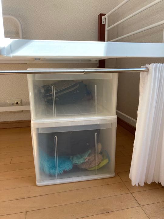 シングルベッド　収納　ロフトベッド　ホワイト