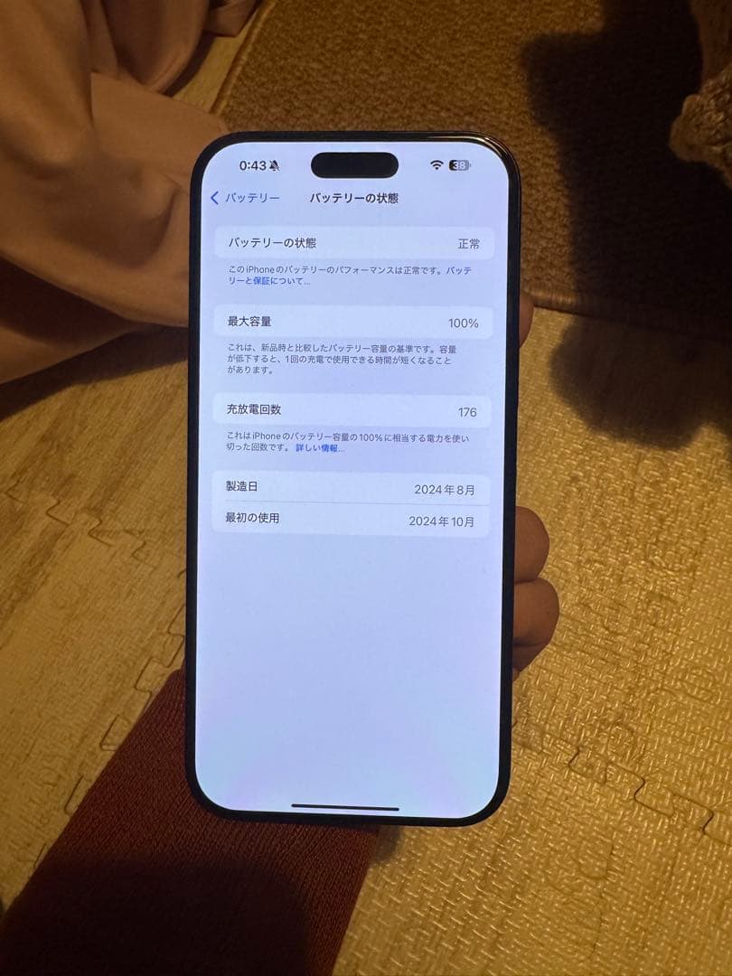 海外版iPhone 16 Pro Max 512GB,美品,バッテリーは100％
