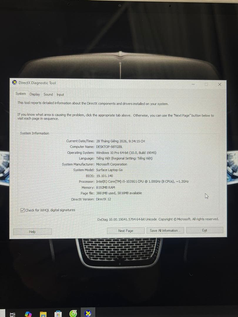 Windowsノート本体 Surface Laptop Go 8GB/256GB