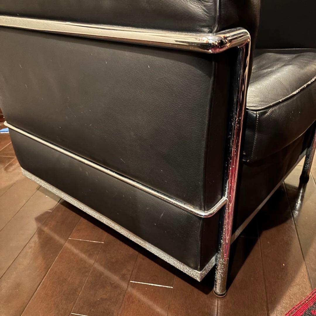 2個セット購入者限定LC2 リプロダクト IDC大塚家具 黒本革 ルコルビュジエ