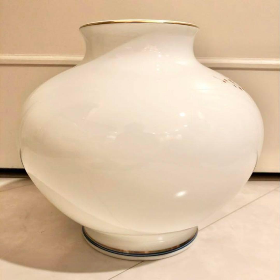 #13 深川製磁　宮内庁御用達　梅牡丹　花瓶　有田焼窯元　大ぶり　花生　壺　壷