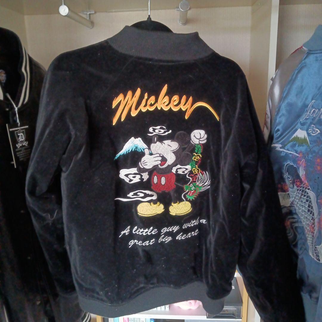 ミッキーマウス　リバーシブル　スカジャン
