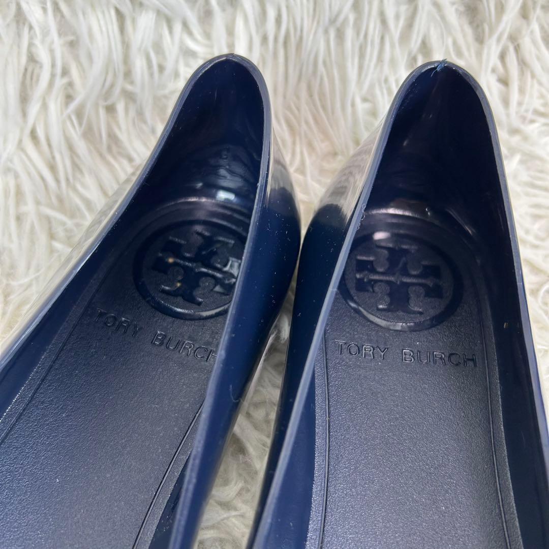 ✨極美品✨トリーバーチ フラットシューズ レインシューズ ネイビー ラバー 8