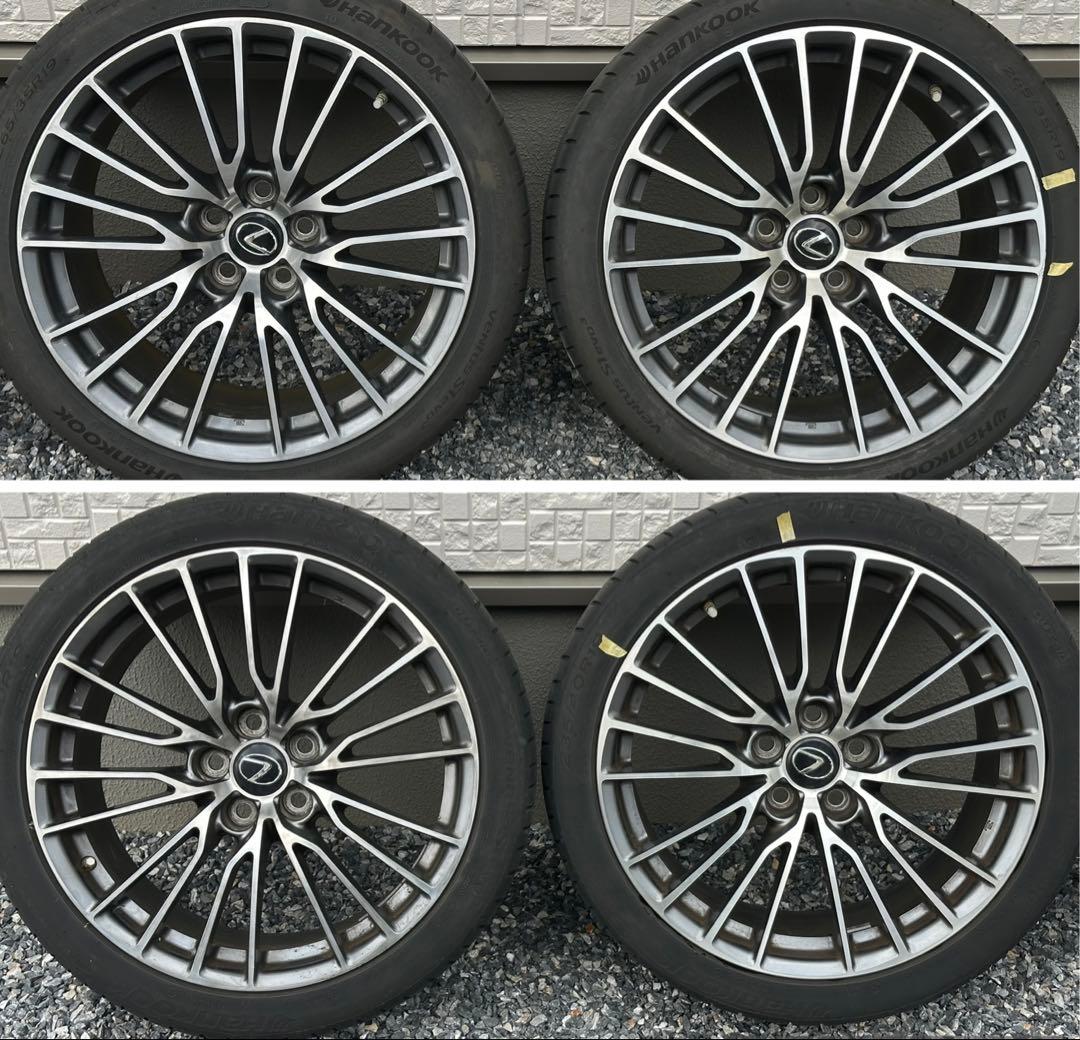 レクサス RC F 純正 BBS製19インチアルミホイール タイヤ 4本セット