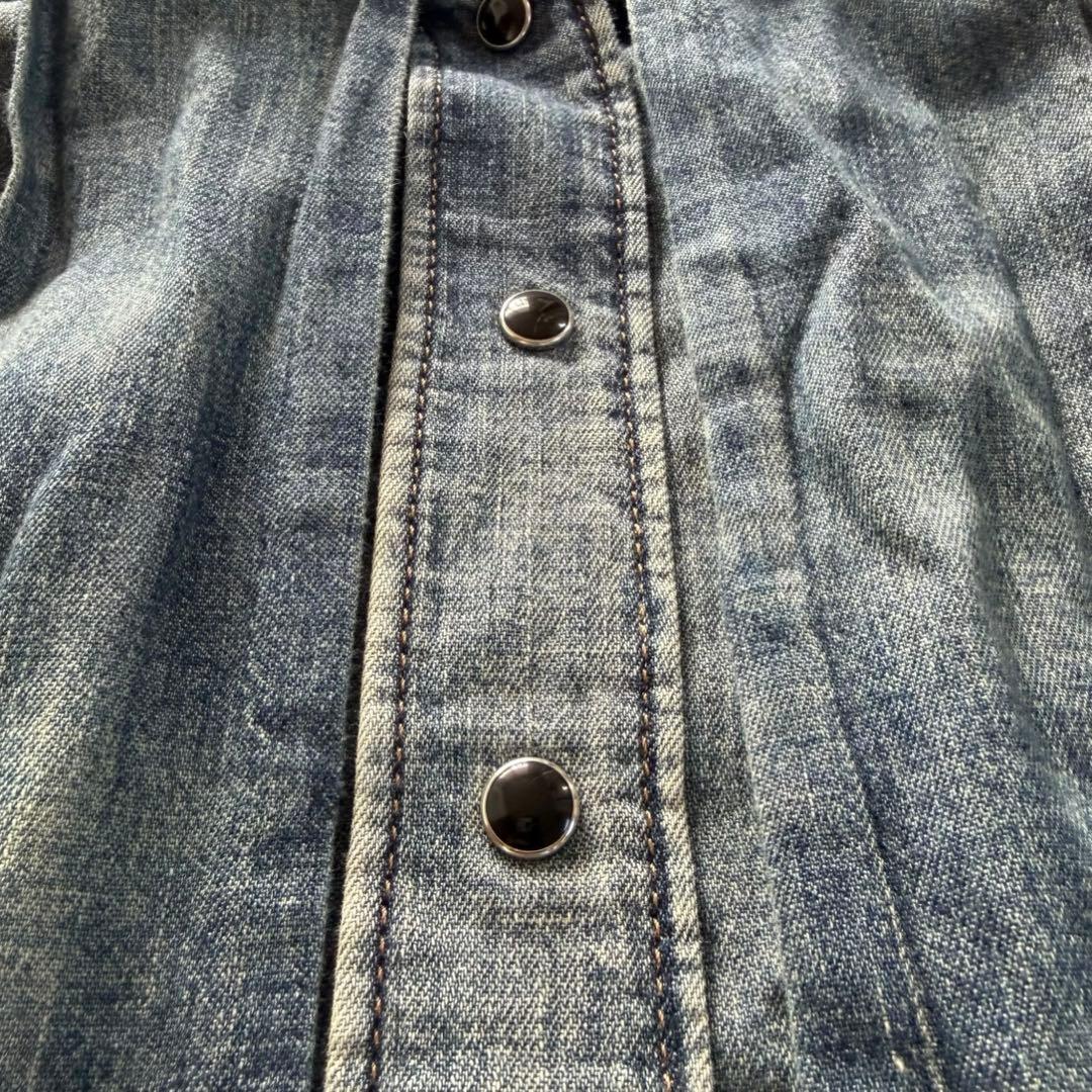 SAINT LAURENT PARIS デニム ボウタイ シャツ S 正規品