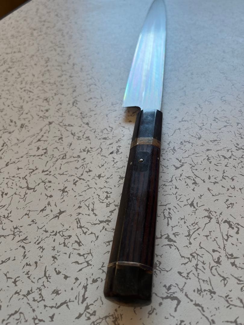 本焼き　尺二　極上　柳刃包丁　黒檀八角柄　不動明王