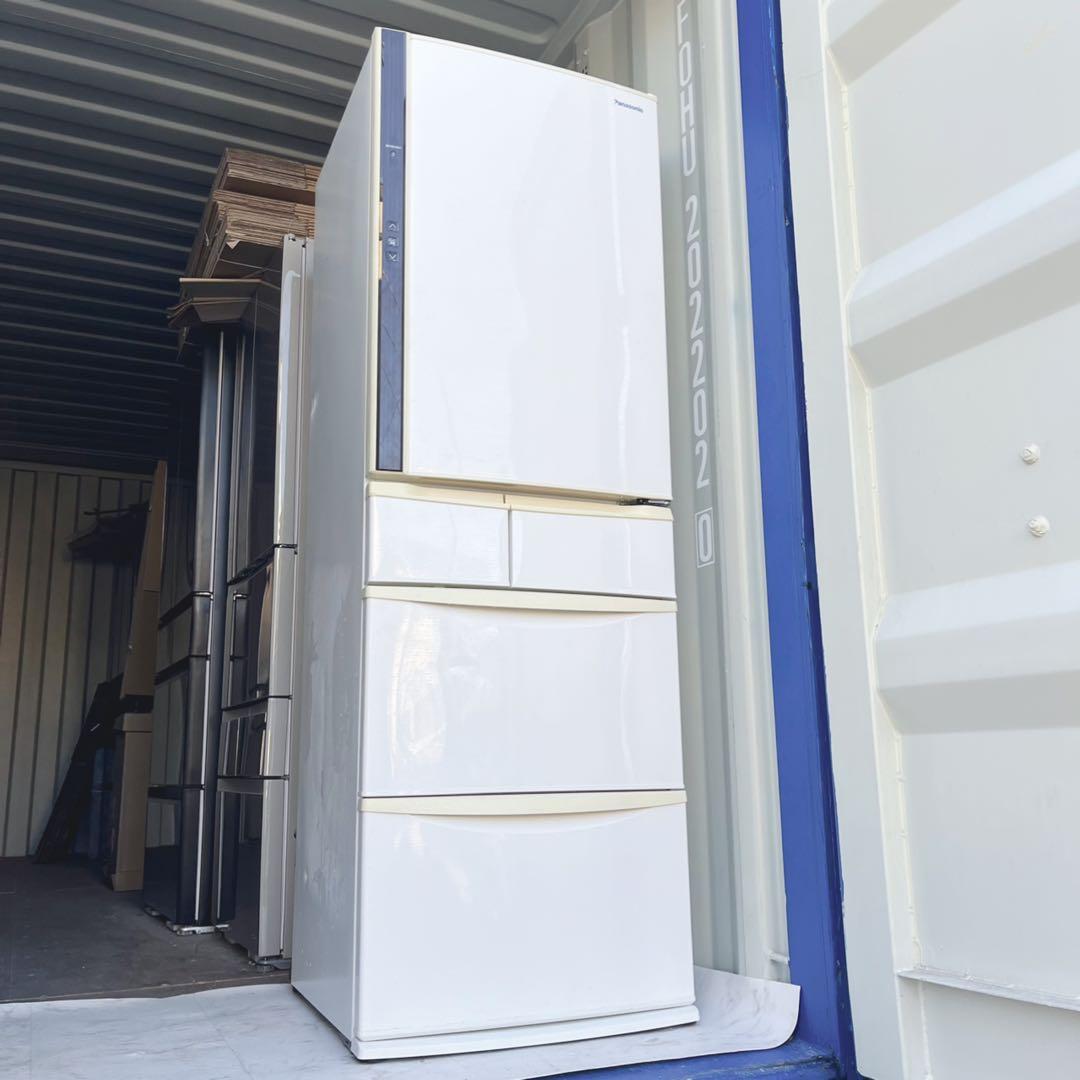取付無料！パナソニック自動製氷エコナビ搭載！おしゃれホワイト5ドア冷蔵庫！洗濯機
