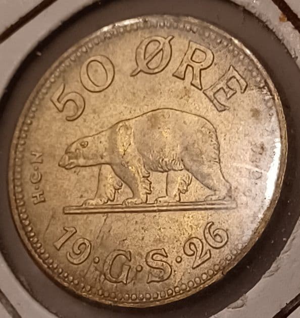 今話題中の国『グリーンランド』シロクマさんの硬貨 1926年(100年前)