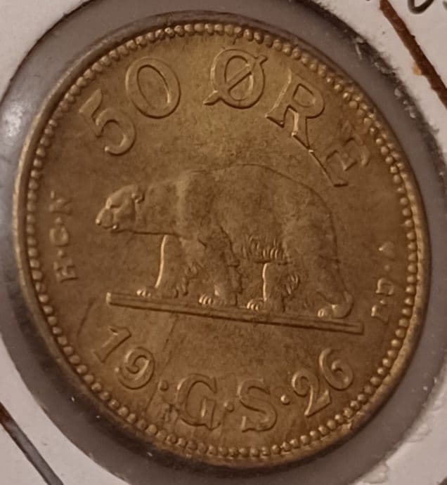 今話題中の国『グリーンランド』シロクマさんの硬貨 1926年(100年前)