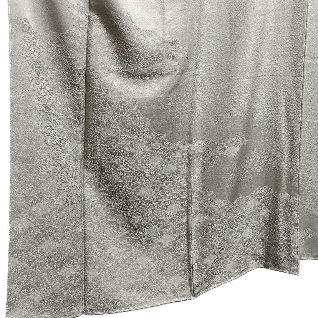 未使用　新品　美品　袷　正絹　紋付き　地紋　江戸小紋　訪問着　フルセット