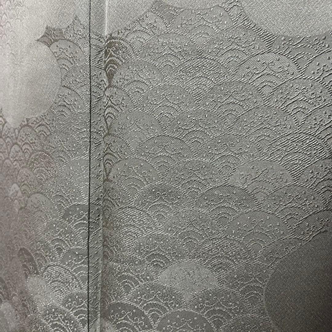 未使用　新品　美品　袷　正絹　紋付き　地紋　江戸小紋　訪問着　フルセット