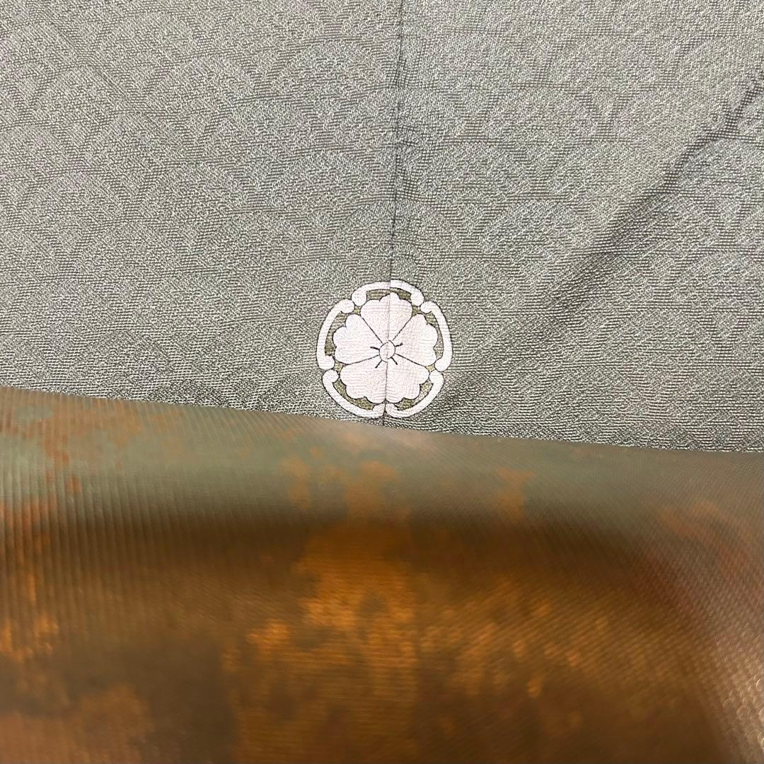 未使用　新品　美品　袷　正絹　紋付き　地紋　江戸小紋　訪問着　フルセット