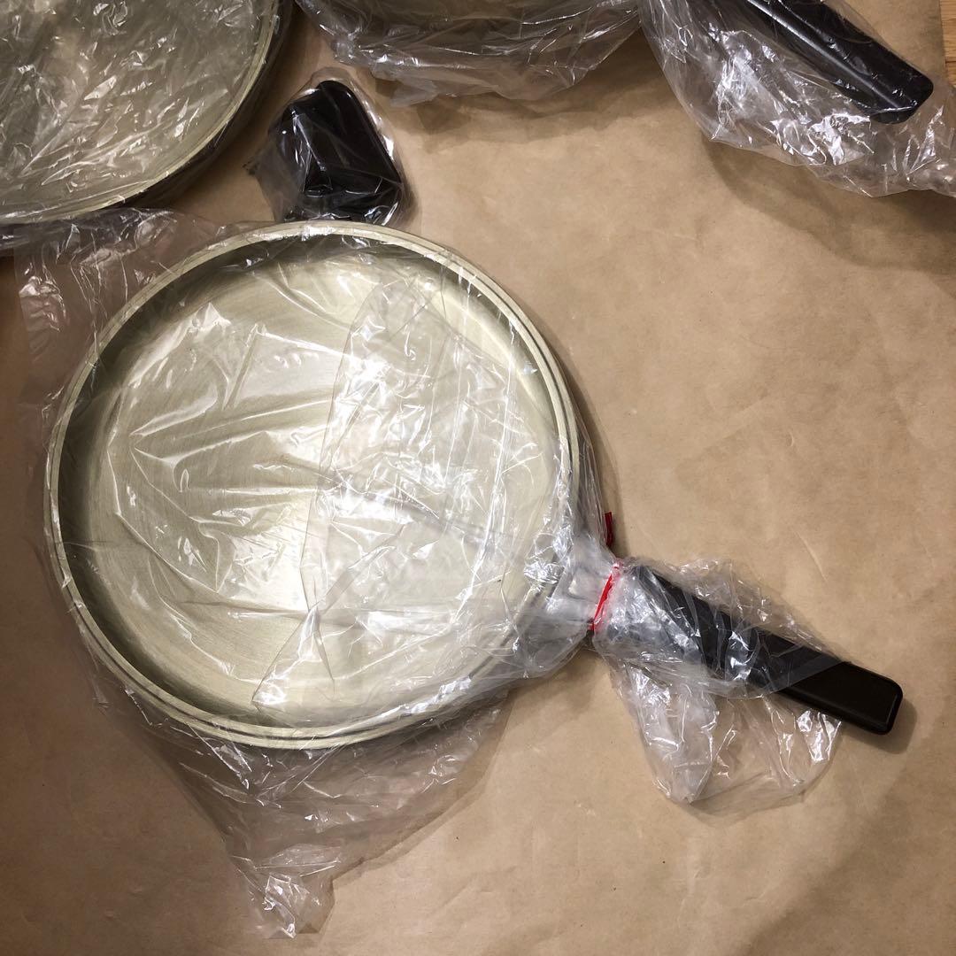 未使用　最高級　しばのキッチン　ゴールド　フライパン3点セット　IH対応