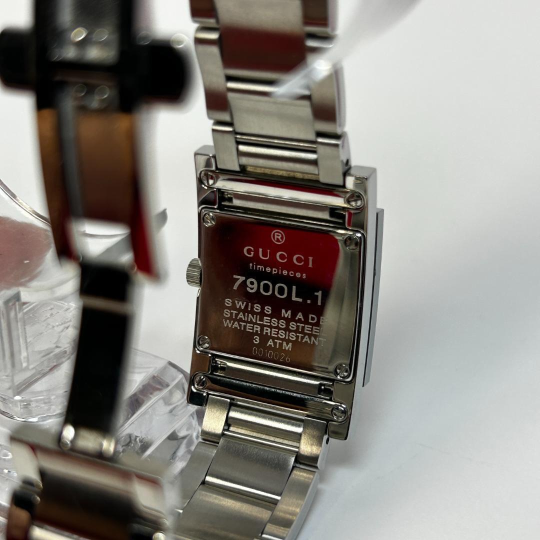 【美品】GUCCI グッチ 7900L ブラック スクエアウォッチ レディース