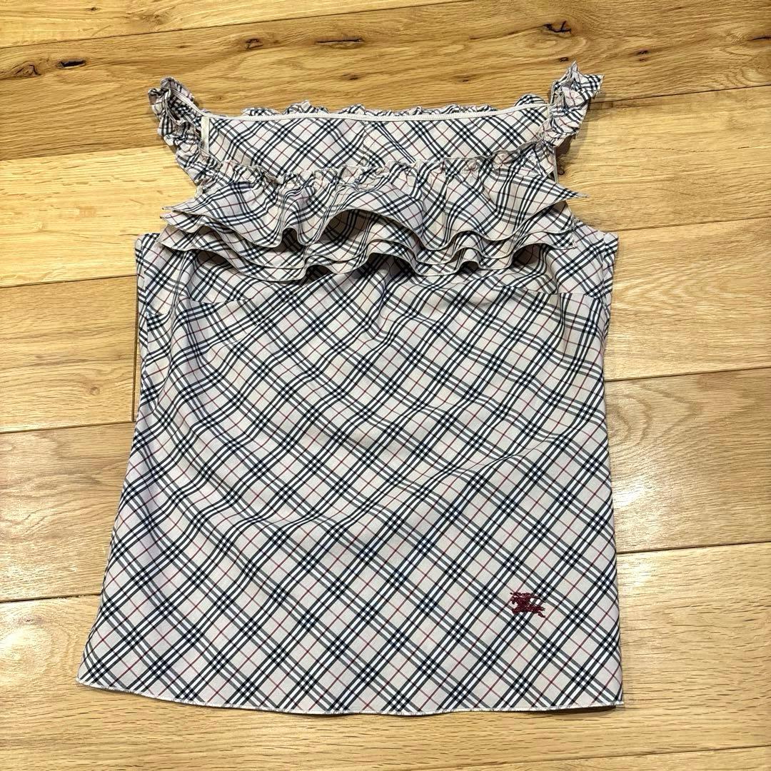 【バーバリーブルーレーベル】✳︎かわいいノバチェック柄キャミソール✳︎36size