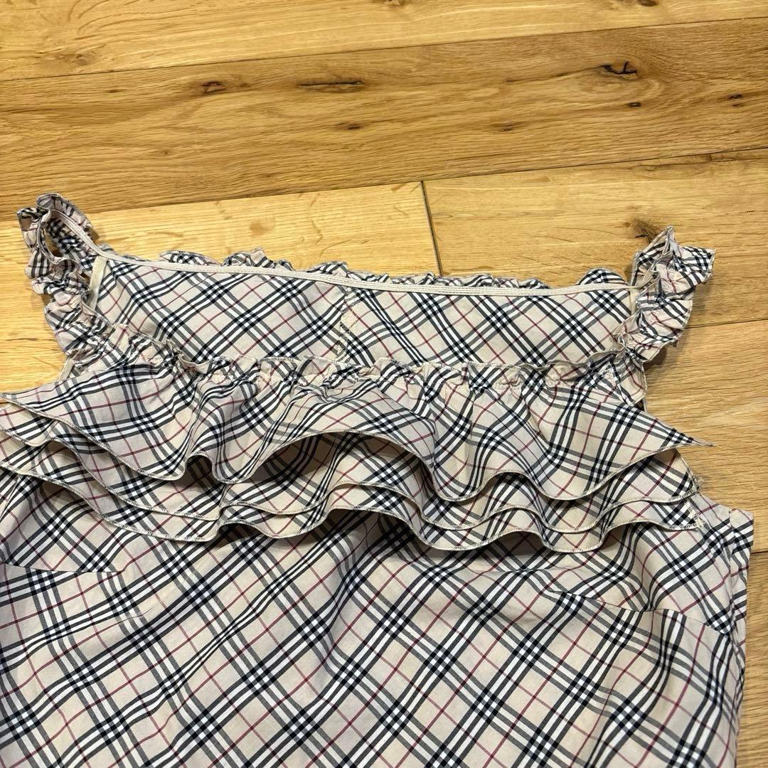 【バーバリーブルーレーベル】✳︎かわいいノバチェック柄キャミソール✳︎36size