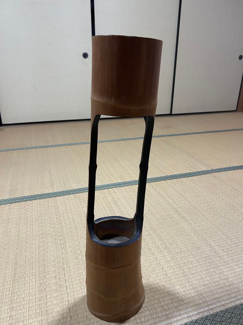 竹製 円筒形花器　2本セット