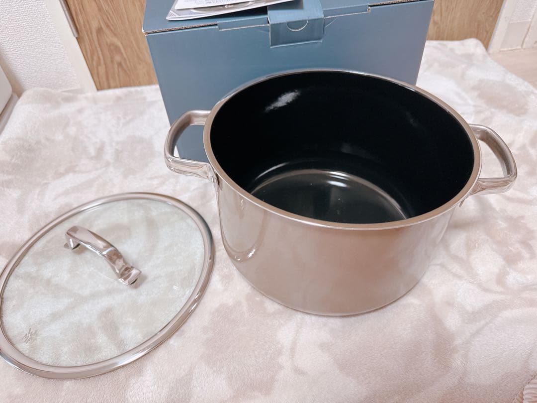 【新品開封済】WMFフュージョンテックミネラルハイキャセロール24ダークブラス