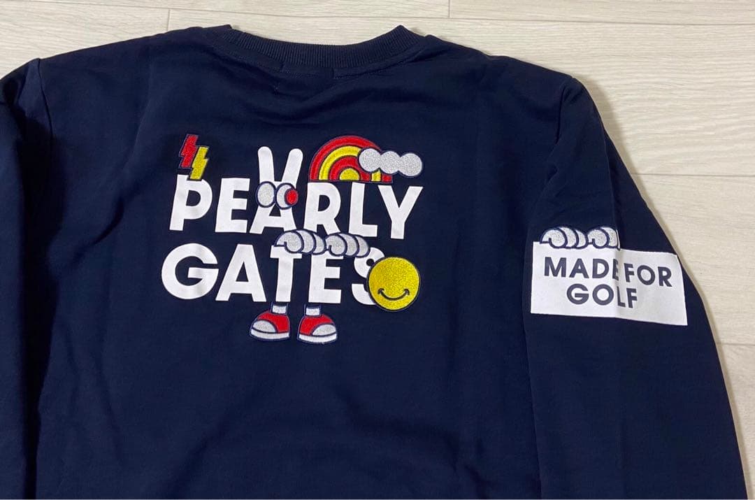 新品 正規品 パーリーゲイツ どうしちゃったPGスウェット 紺 サイズ7 XXL