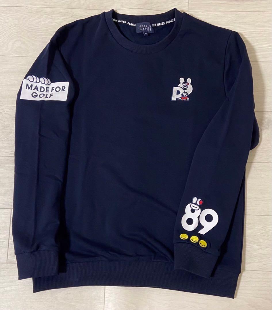 新品 正規品 パーリーゲイツ どうしちゃったPGスウェット 紺 サイズ7 XXL