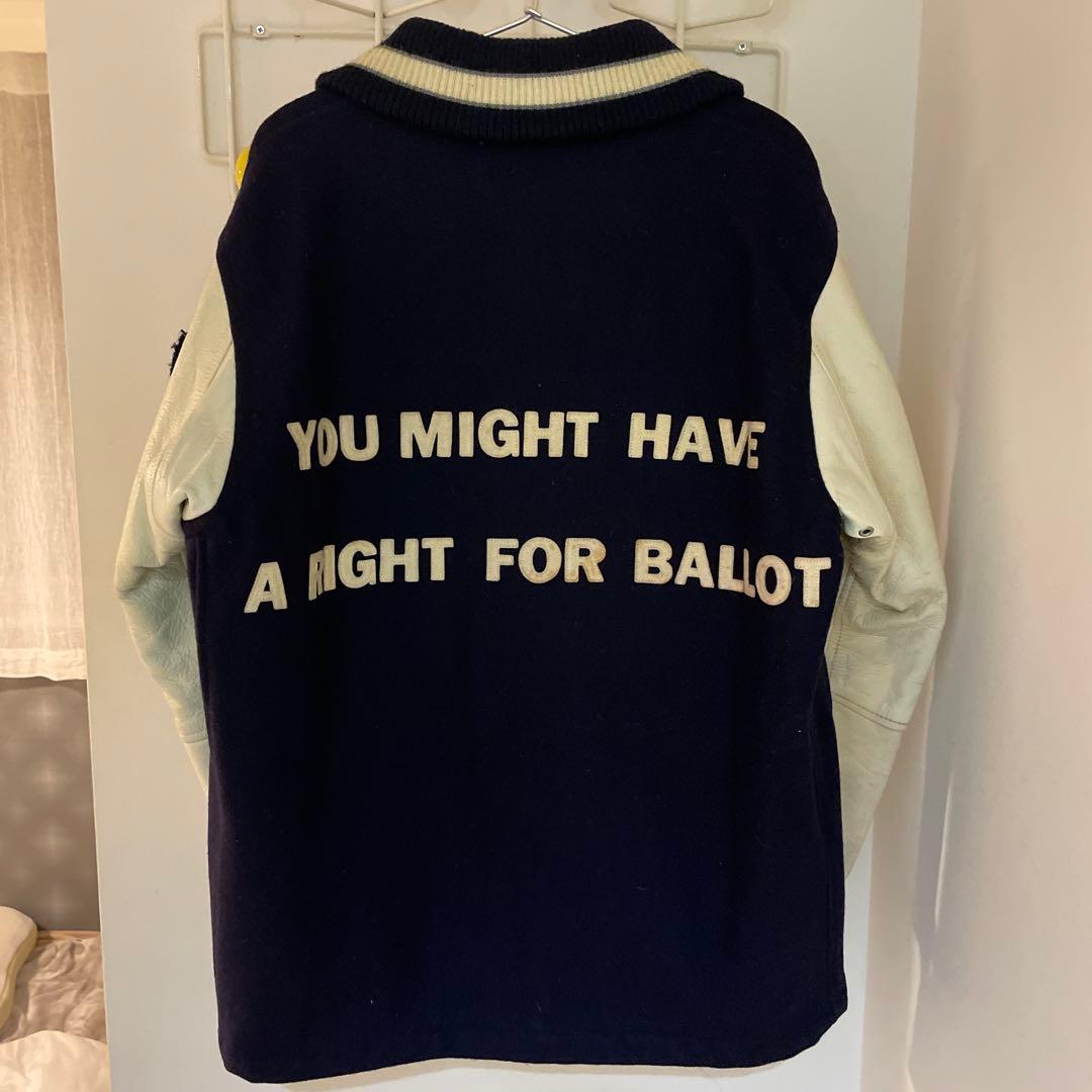 GENERAL RESEARCH スタジャン ネイビー/ホワイト