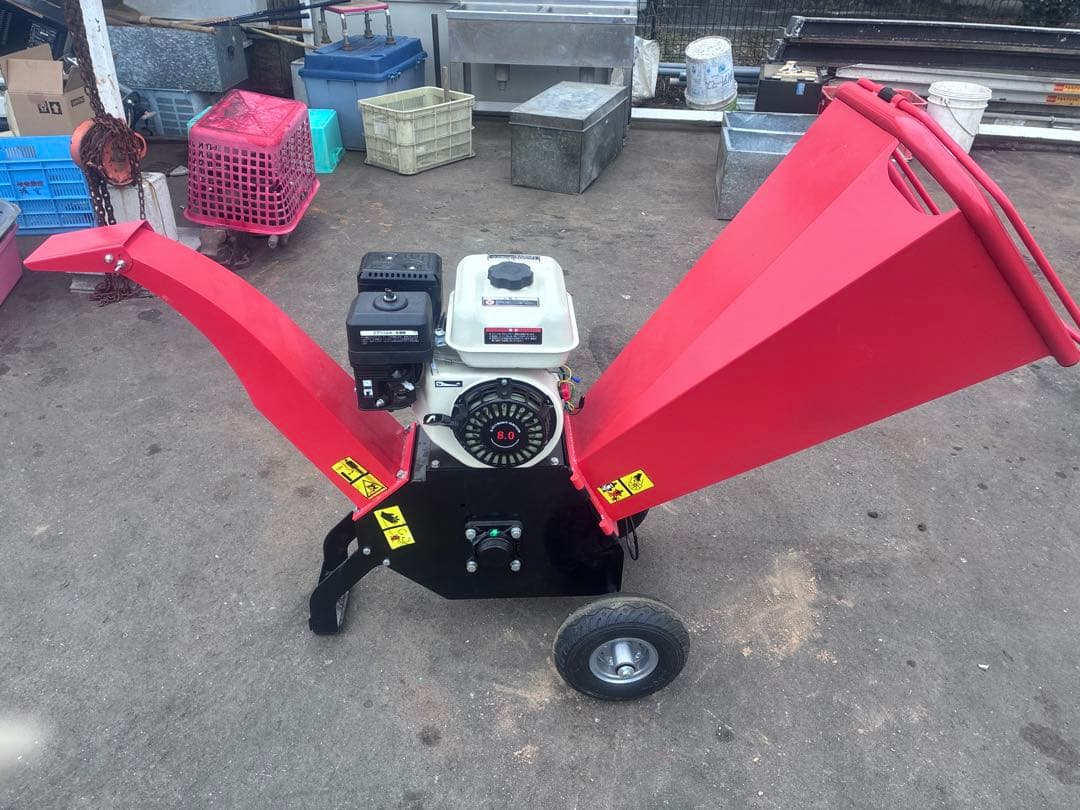 エンジン式 粉砕機 最大粉砕径60mm ウッドチッパー 8.0馬力 ガソリン