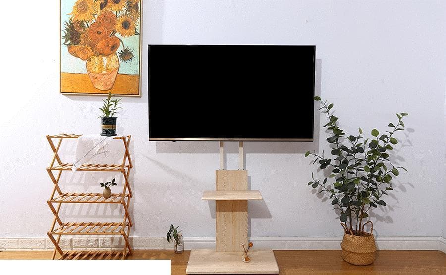 自立タイプ テレビスタンド「配線隠し 首振り＆高さ調節」 32～70v対応