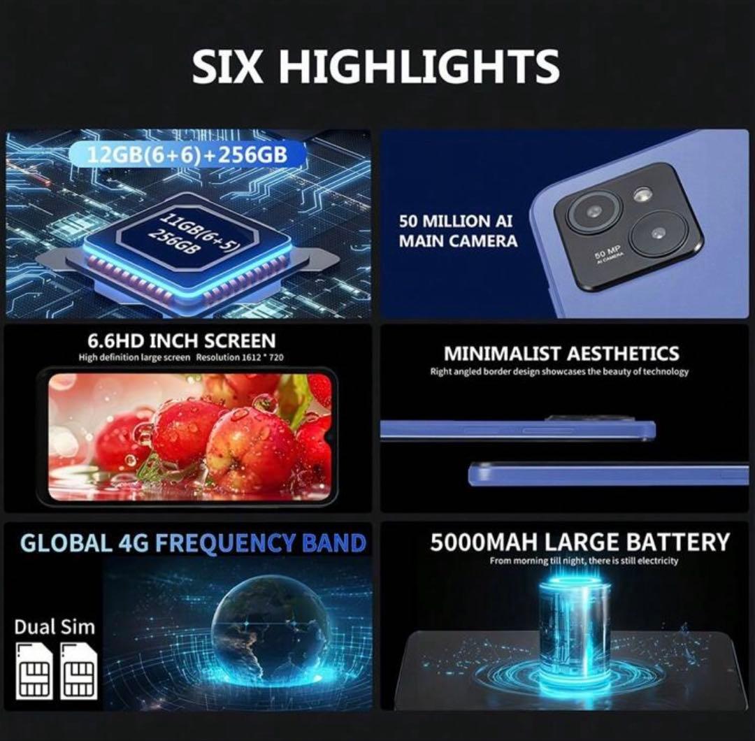 Redbeat E3 Android スマートフォン 12+256GB ブルー