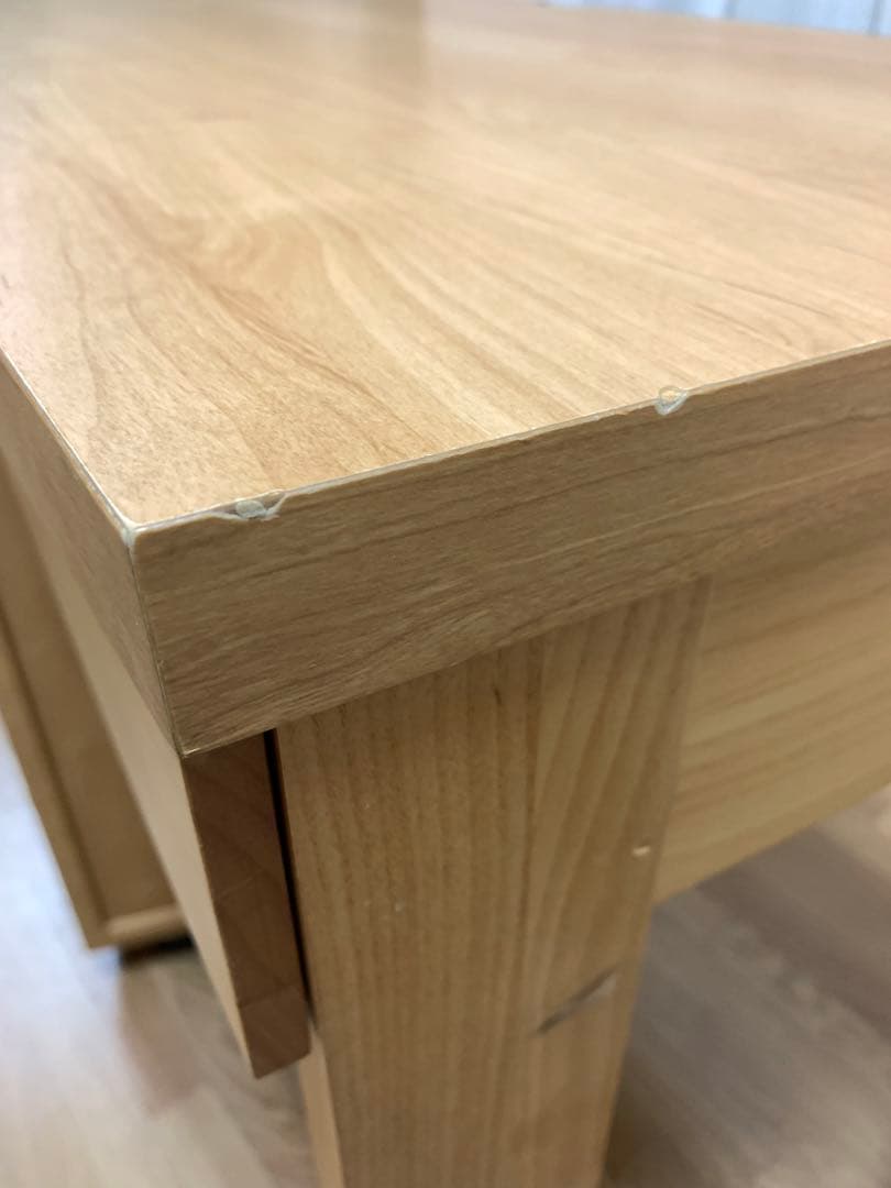 ２月末までアルダー天然木 アールデザインデスクシリーズ デスク・幅120.5cm