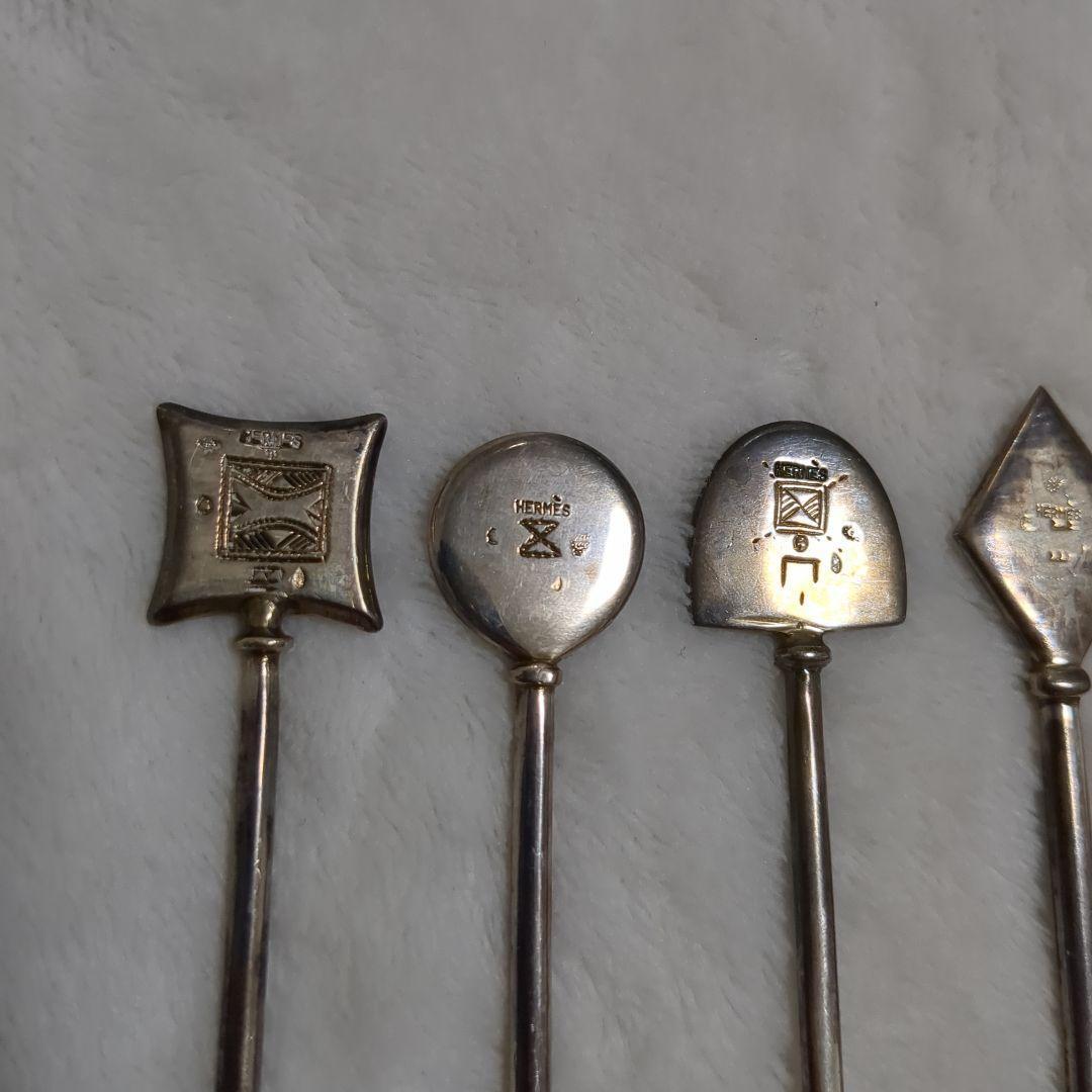 【HERMÈS】希少品 ヴィンテージ ティースプーン ロゴ刻印あり エルメス