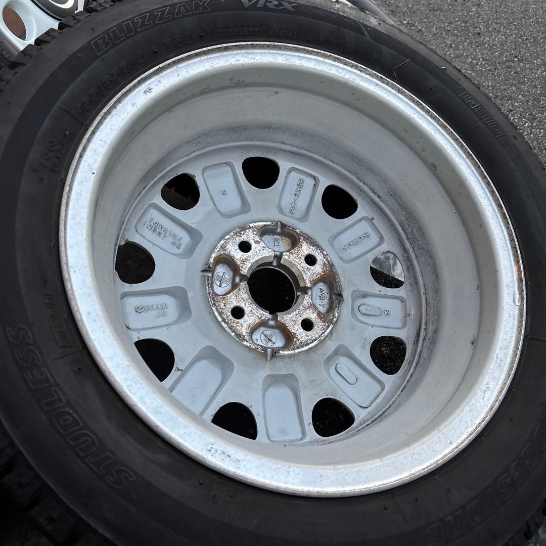 スタッドレスタイヤ ホイール ラパン 純正品 155/65R14 4本