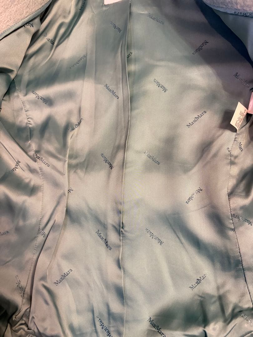 ★Max Mara ★ダブルブレストコートライトブルー（ウール・アルパカ混）